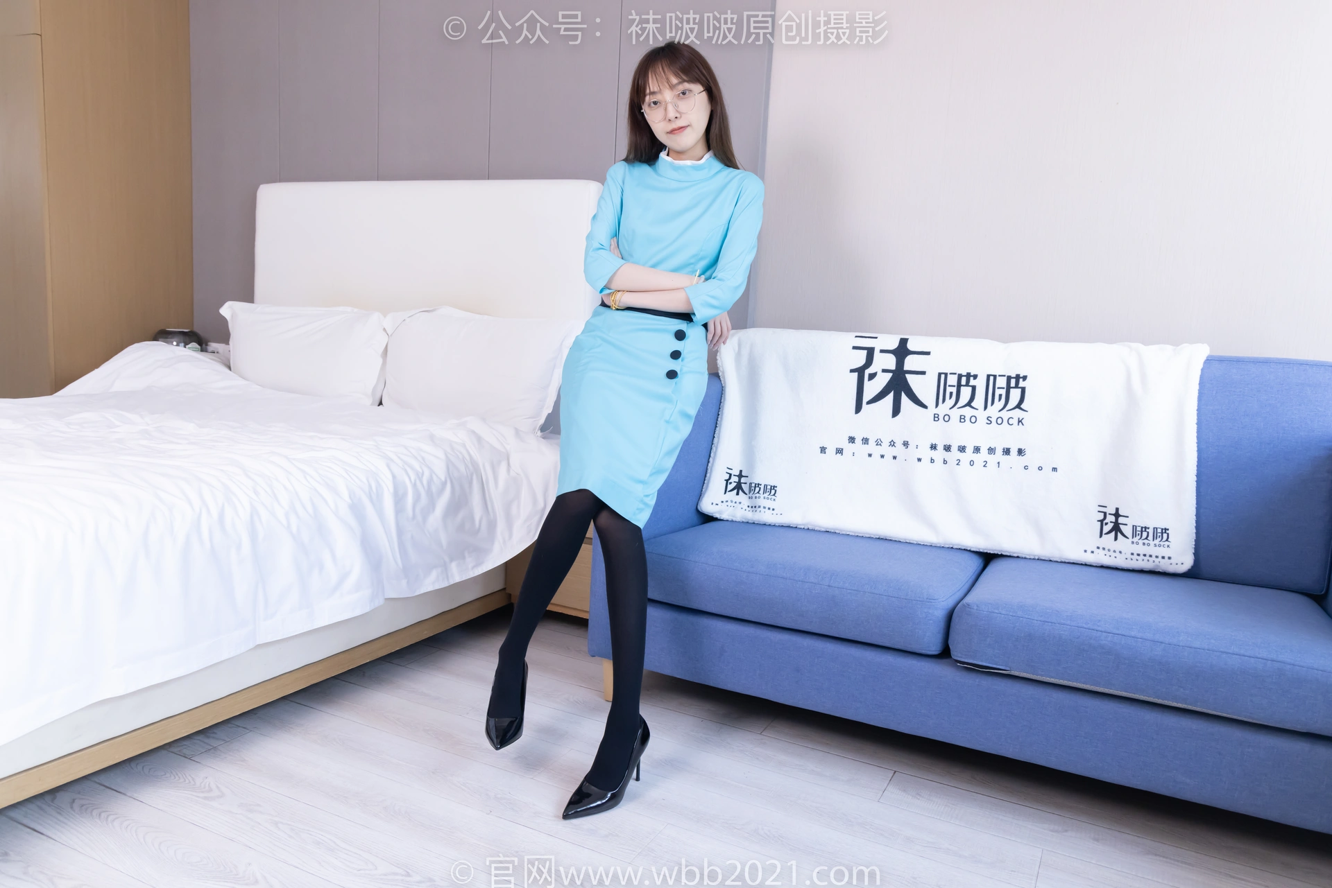 [BoBoSocks袜啵啵] NO.440 稚予-高跟鞋、厚黑丝、空姐制服（花絮版） 0